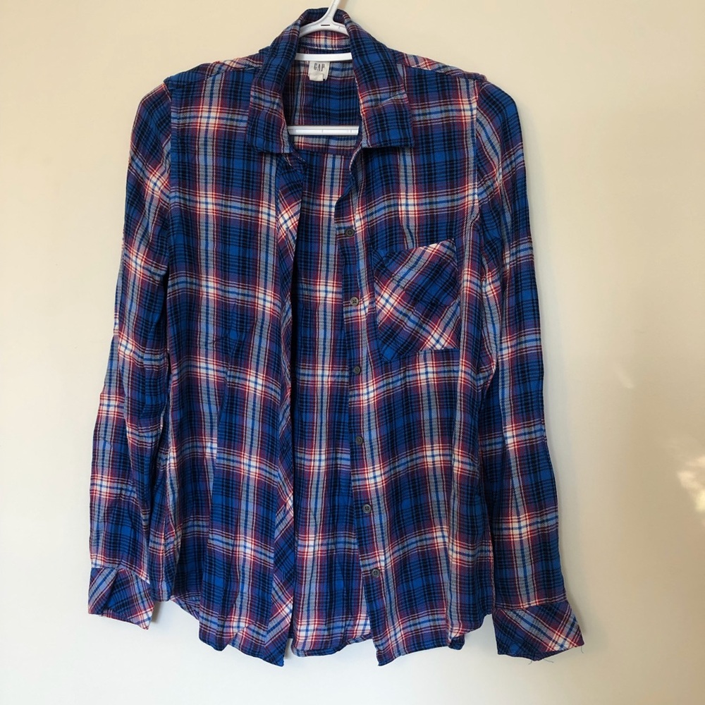 GAP Red White & Blue Button Up Shirt